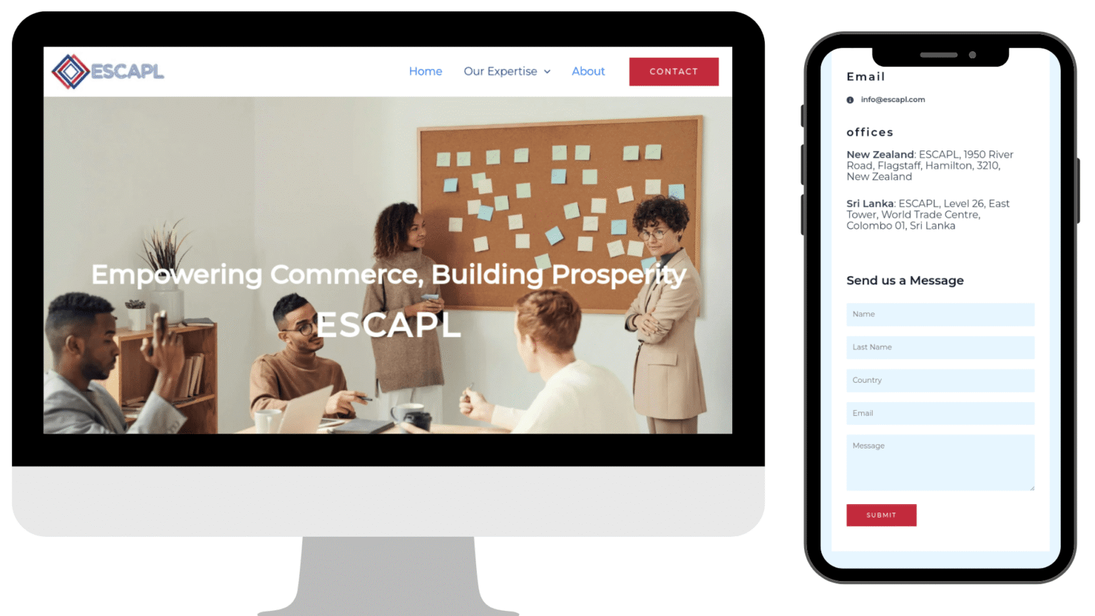 ESCAPL FINANCE WEBSITE DEVELOPMENT